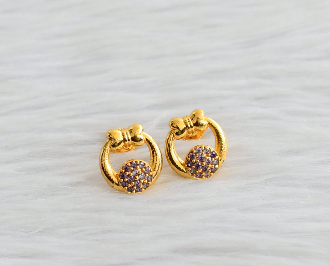 Gold/Silver Color Micro Pave 6mm 8mm Big CZ Stone Round Stud Earrings With  Screw Back Iced Out Hip Hop Rock Earring For Men and Women | Wish